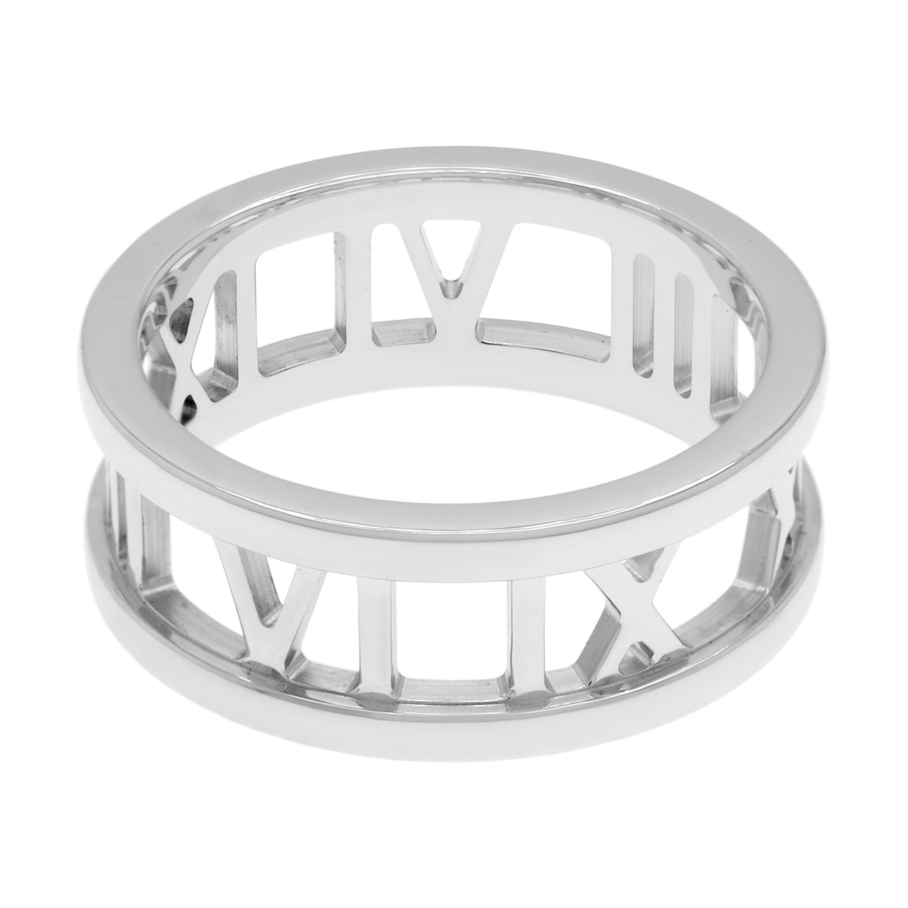 Exclusive Tiffany & Co. 18K White Gold Atlas Ring — Side View