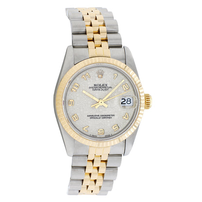 Exclusive Rolex Stainless Steel 18K Yellow Gold Datejust 31 68273 — Front View