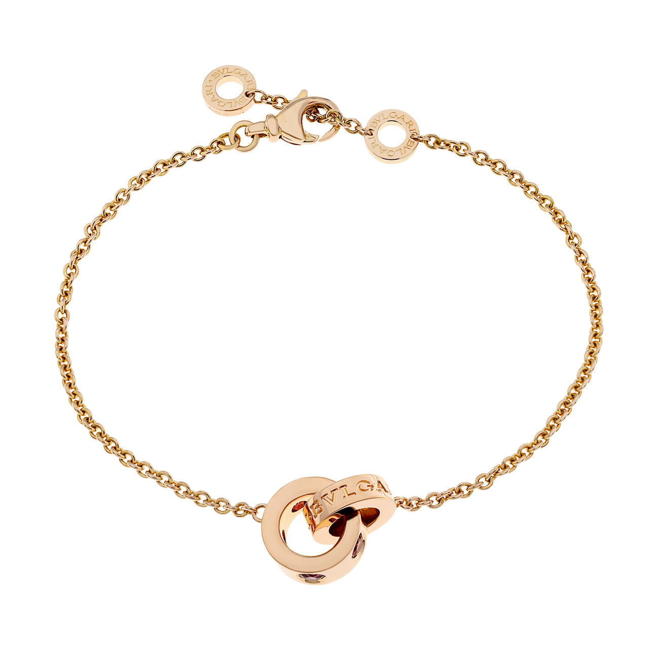 Exclusive Bulgari 18K Rose Gold Roman Sorbet Bracelet — Front View