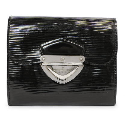 Exclusive Louis Vuitton Black Electric Epi Joey Wallet — Front View