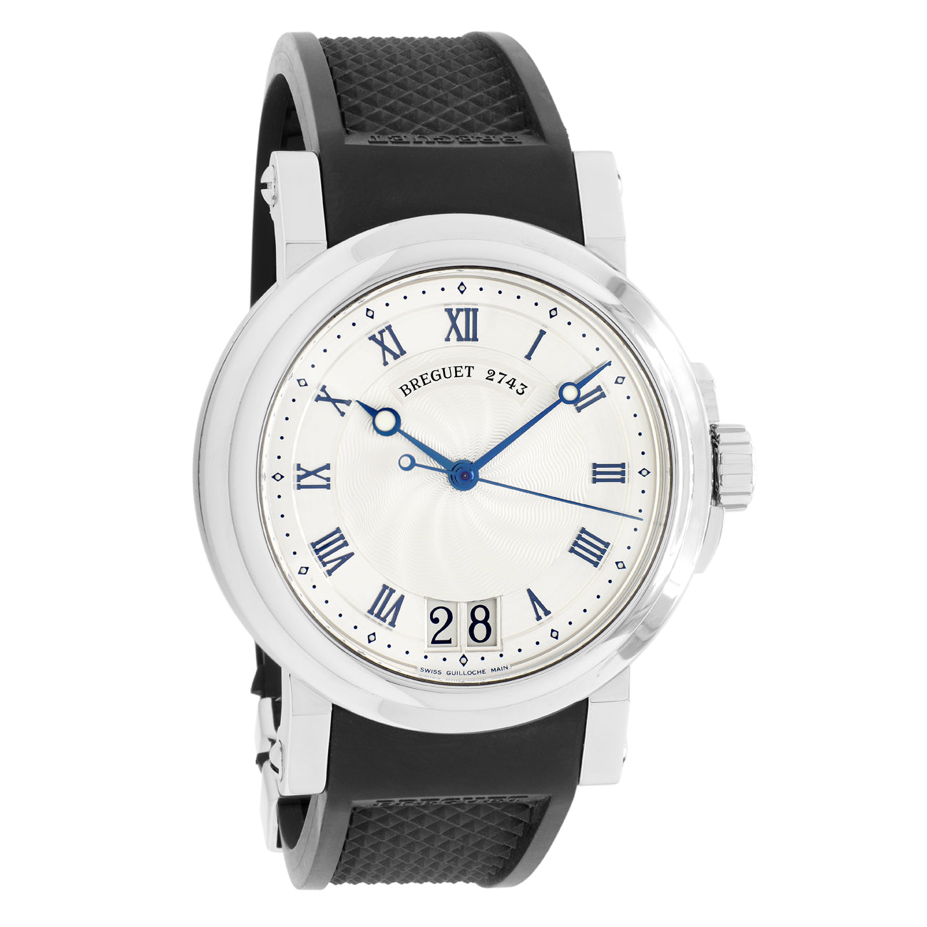 Exclusive Breguet Stainless Steel Marine Big Date 5817ST/12/5V8 — Front View