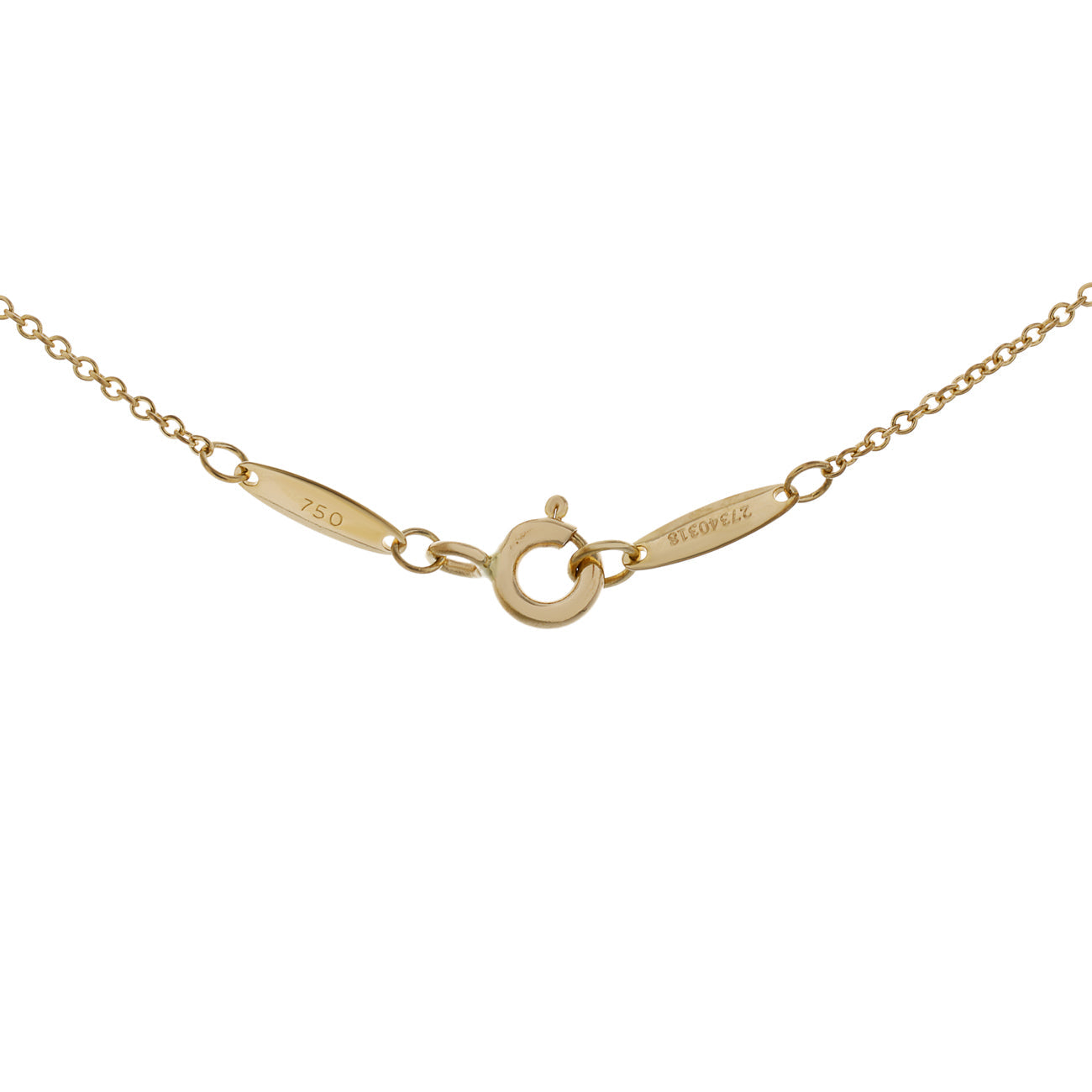 Exclusive Tiffany & Co. 18K Yellow Gold Diamonds by the Yard Pendant Necklace — Top View