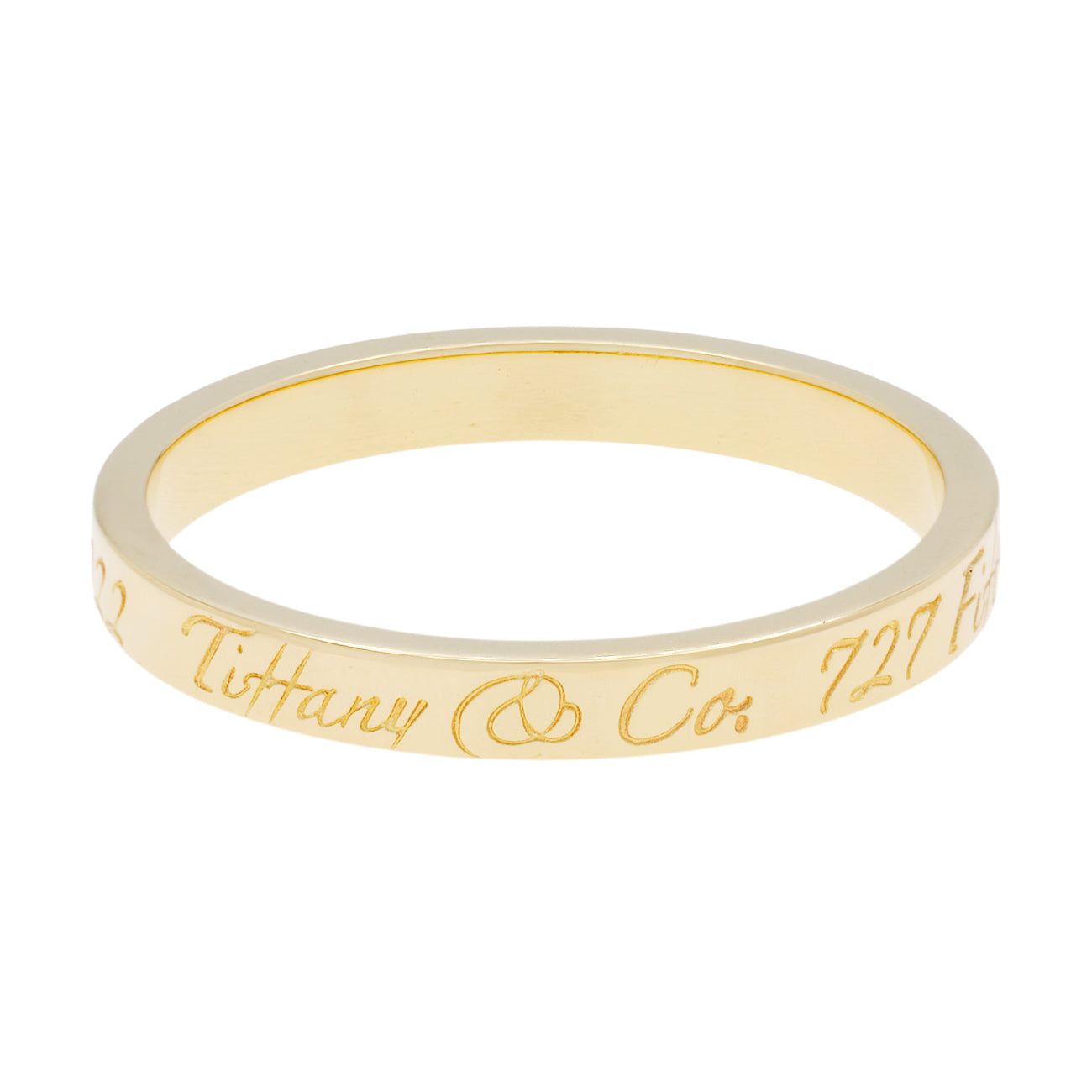 Exclusive Tiffany & Co. 18K Yellow Gold Notes 'Fifth Avenue New York' Band Ring — Side View