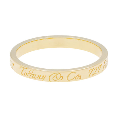 Exclusive Tiffany & Co. 18K Yellow Gold Notes 'Fifth Avenue New York' Band Ring — Side View