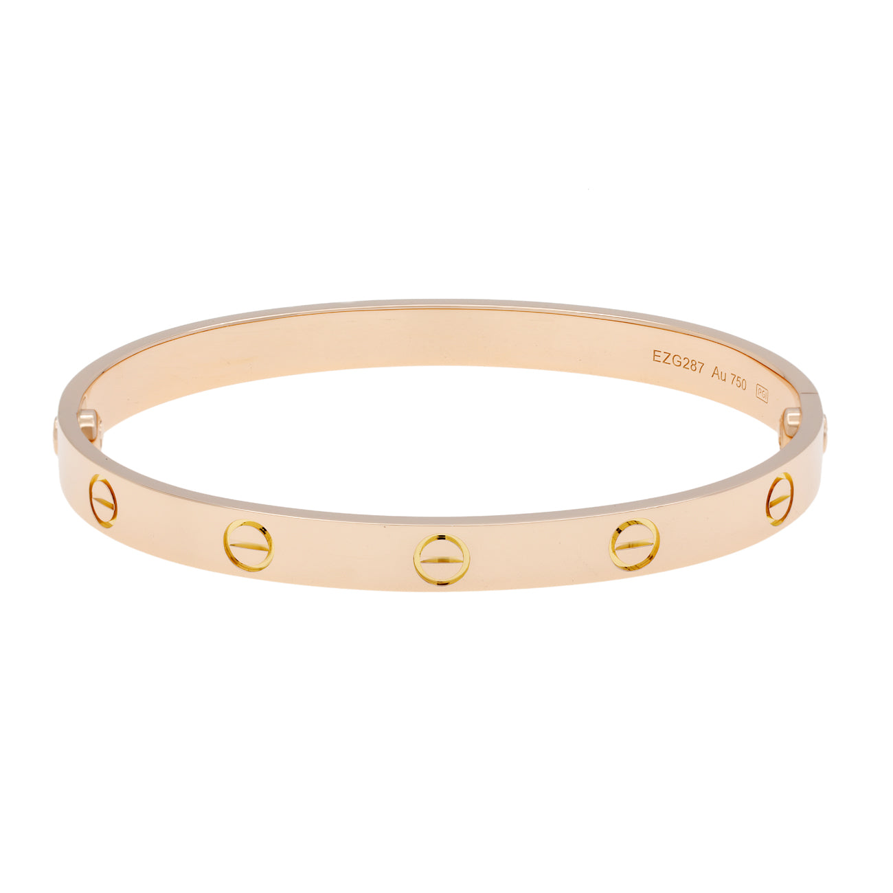 Exclusive Cartier 18K Rose Gold Classic Love Bracelet — Side View