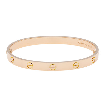 Exclusive Cartier 18K Rose Gold Classic Love Bracelet — Side View