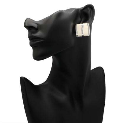 Exclusive 18K White Gold Gavello Kogolong Earrings — Back View