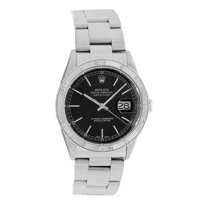 Exclusive Rolex Stainless Steel Datejust Turn-O-Graph 16264 — Front View