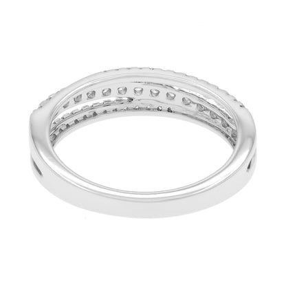 Exclusive 14K White Gold 0.50 Carat Diamond Band Ring — 6.0 — Side View