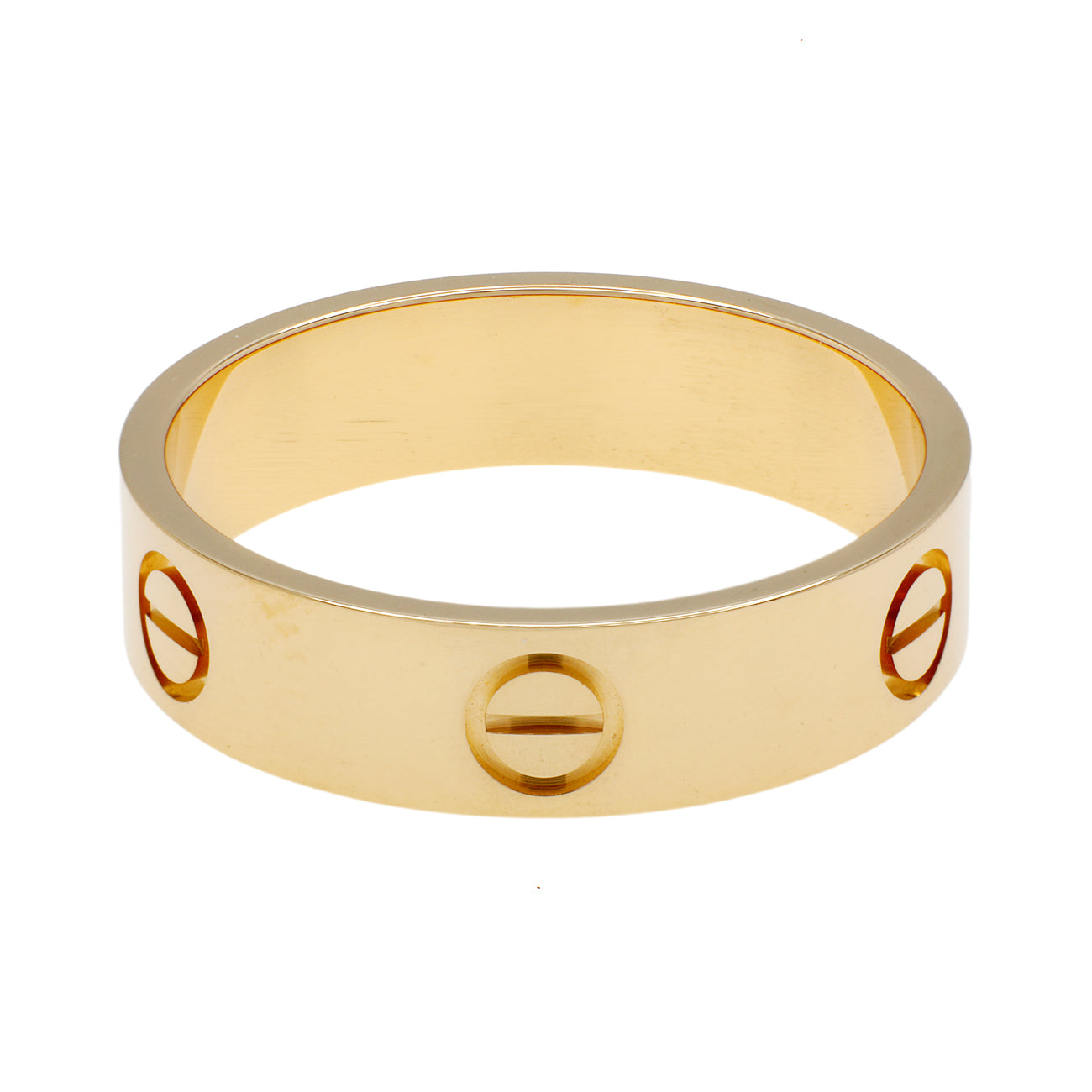 Exclusive Cartier 18K Yellow Gold Classic Love Ring — Side View