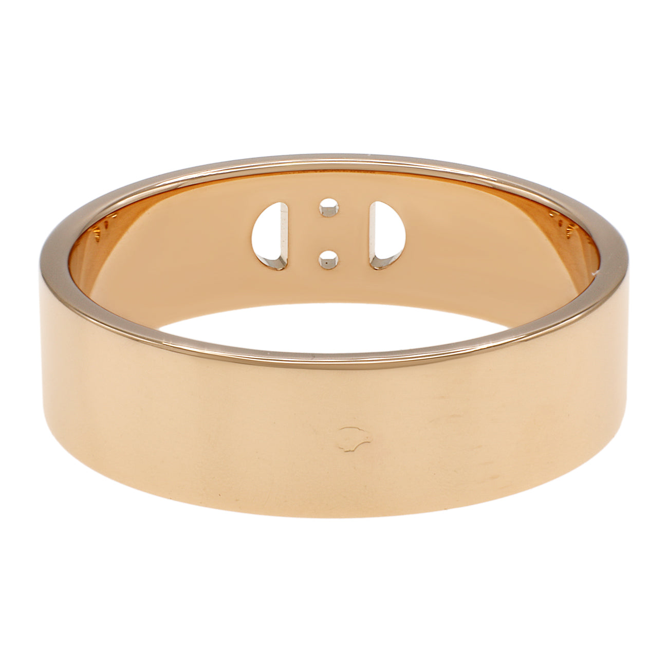 Exclusive Hermes 18K Rose Gold Diamond PM H D'Ancre Ring — Side View