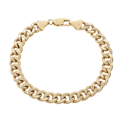 Exclusive 10K Yellow Gold Curb Link Bracelet — Front View