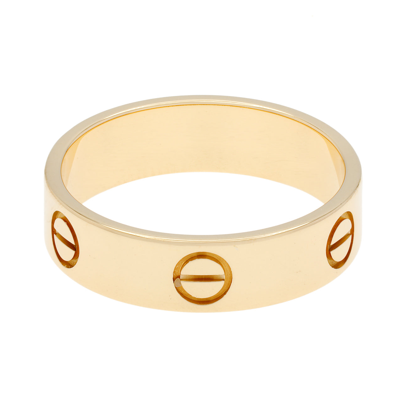 Exclusive Cartier 18K Yellow Gold Classic Love Ring — Side View