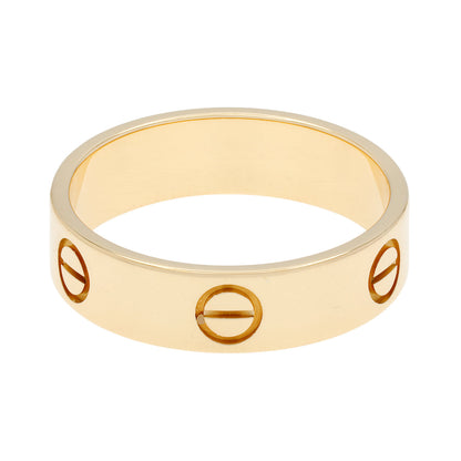 Exclusive Cartier 18K Yellow Gold Classic Love Ring — Side View
