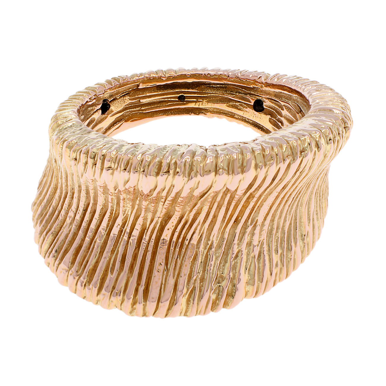Exclusive 14K Yellow Gold Rippling Ring — Front View