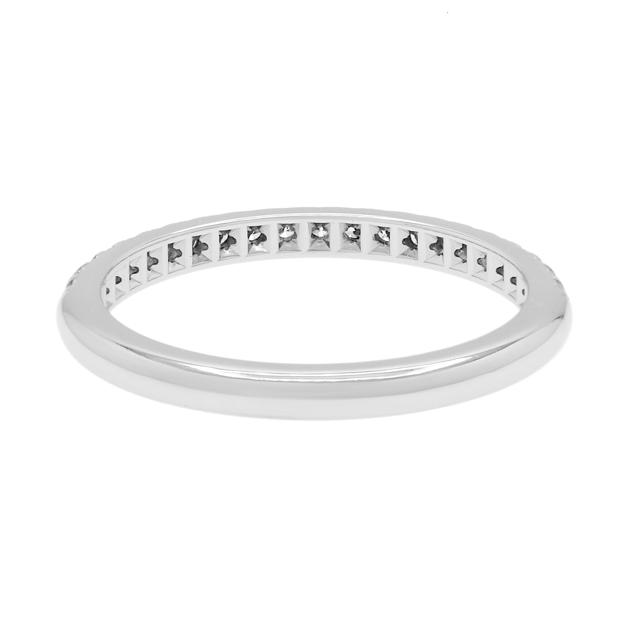 Exclusive Tiffany & Co. Platinum Diamond Soleste Half Eternity Ring — Back View