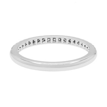 Exclusive Tiffany & Co. Platinum Diamond Soleste Half Eternity Ring — Back View