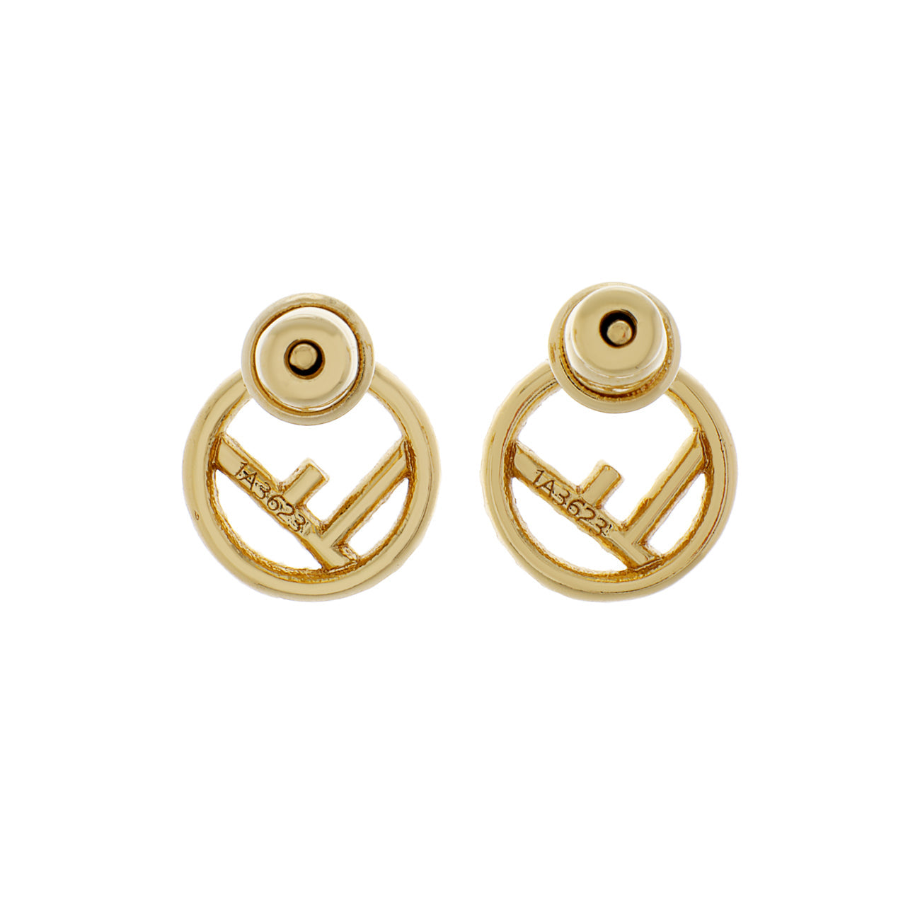 Exclusive Fendi Crystal F is Fendi Earrings — Side View
