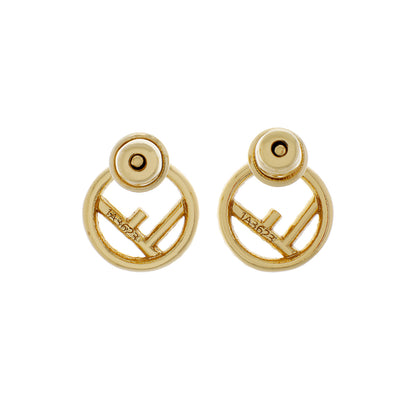Exclusive Fendi Crystal F is Fendi Earrings — Side View