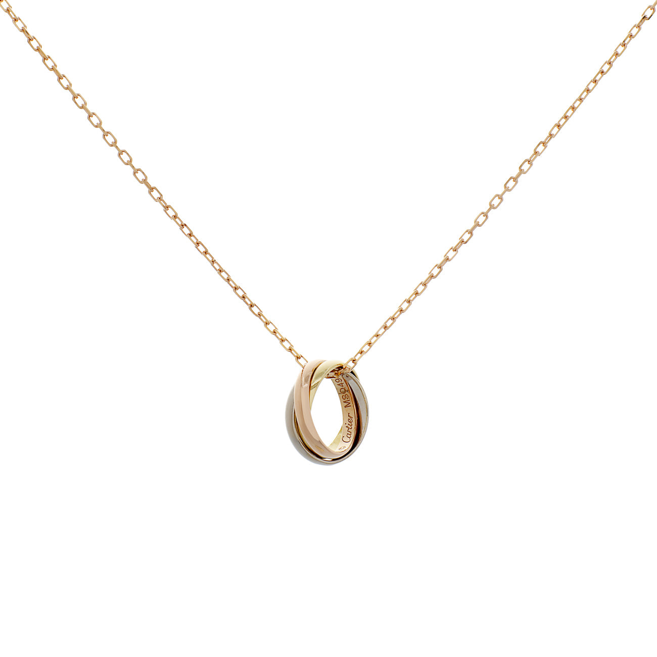 Exclusive Cartier 18K Trinity Necklace — Side View