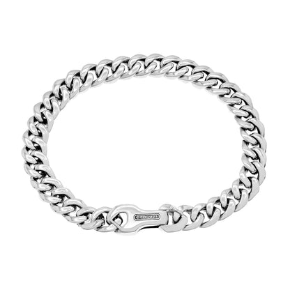 Exclusive David Yurman Sterling Silver 8mm Curb Chain Bracelet — Side View