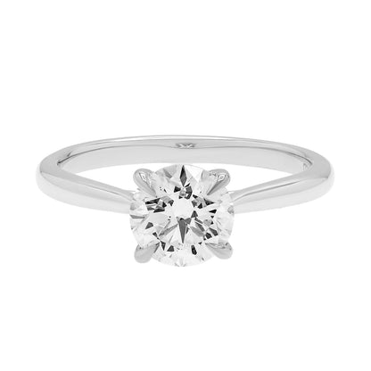 Exclusive 18K White Gold 1.02 Carat Diamond Solitaire Ring — 3.5 — Front View