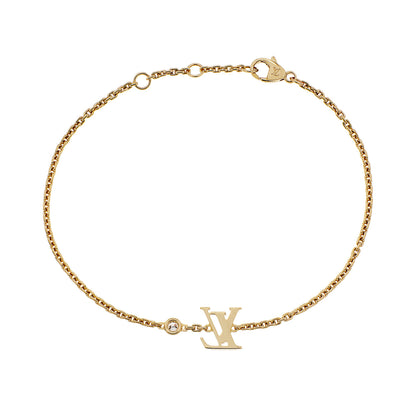 Exclusive Louis Vuitton 18K Yellow Gold Diamond LV Idylle Blossom Bracelet — Side View