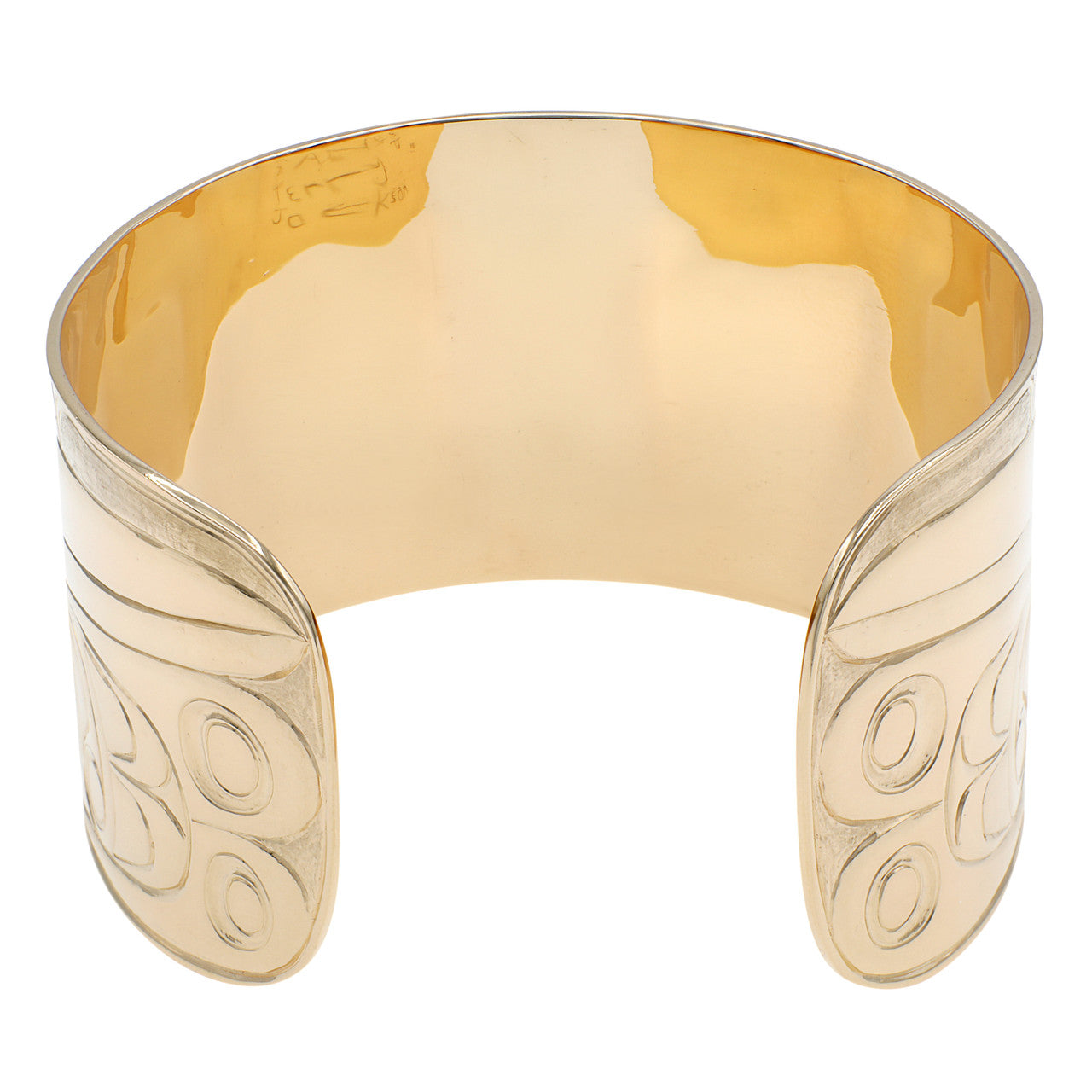 Exclusive 18K Yellow Gold Terry Jackson 'Cranes' Bracelet — Back View