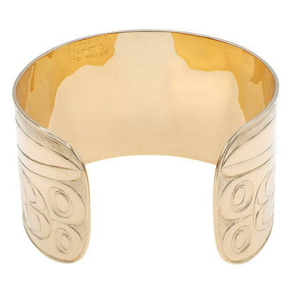 Exclusive 18K Yellow Gold Terry Jackson 'Cranes' Bracelet — Back View