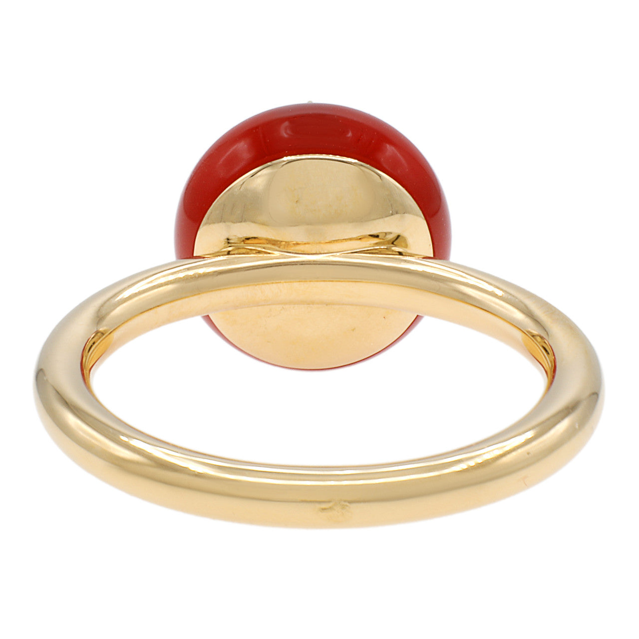 Exclusive Louis Vuitton 18K Yellow Gold Cornelian Diamond Color Blossom Ring — Side View