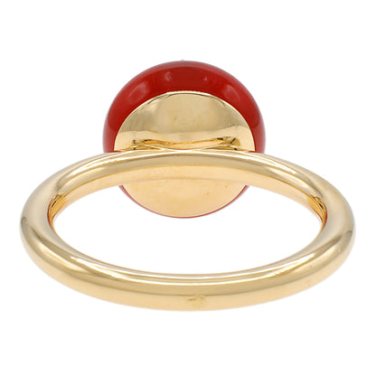 Exclusive Louis Vuitton 18K Yellow Gold Cornelian Diamond Color Blossom Ring — Side View
