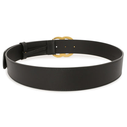 Exclusive Gucci Black Calfskin Double G  40mm Belt — Top View