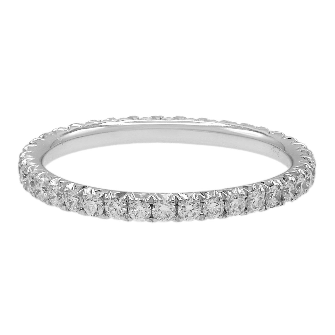 Exclusive Platinum 0.38 Carat Diamond Eternity Band — Side View