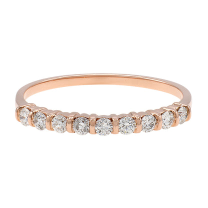 Exclusive 14K Tri Color Diamond Ring Set — 5.5 — Side View