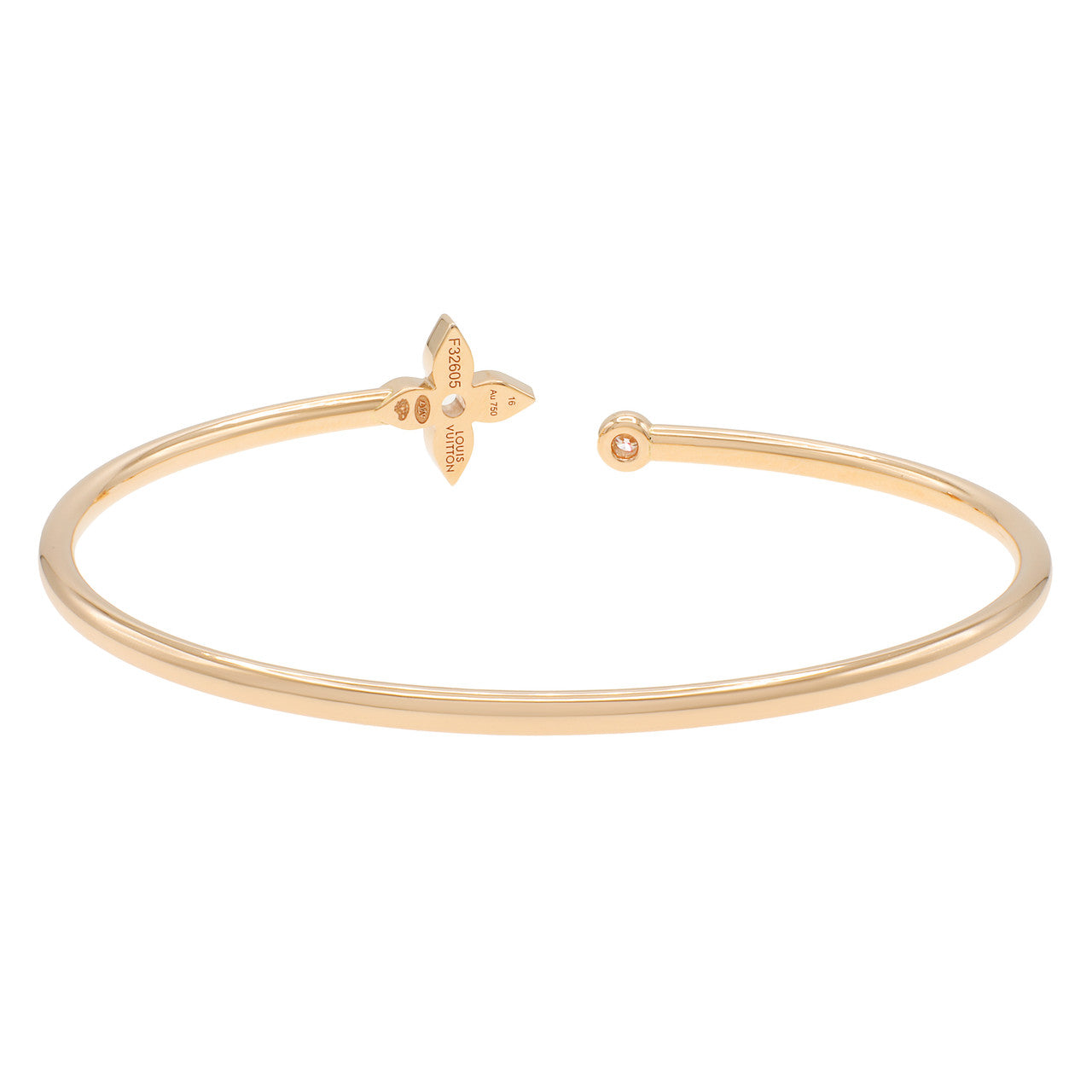 Exclusive Louis Vuitton 18K Pink Gold Diamond Idylle Blossom Twist Bracelet — Side View