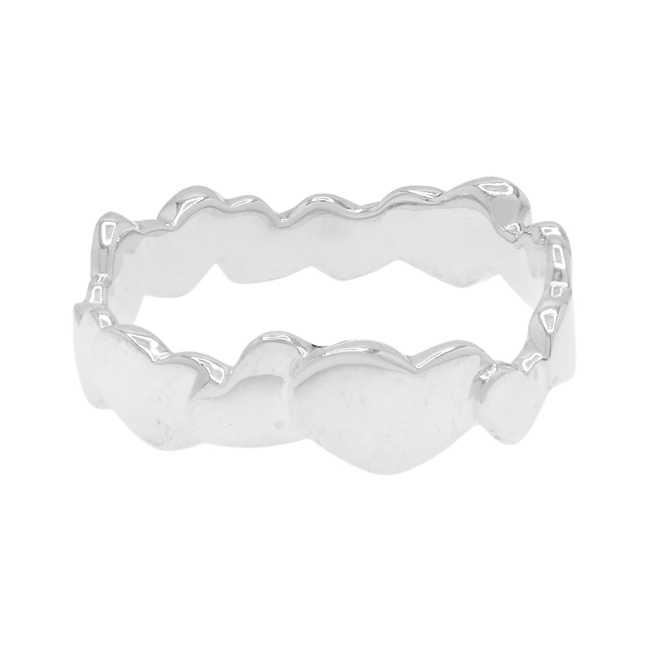 Exclusive Tiffany & Co. Sterling Silver Paloma Picasso Modern Heart Band Ring — Side View