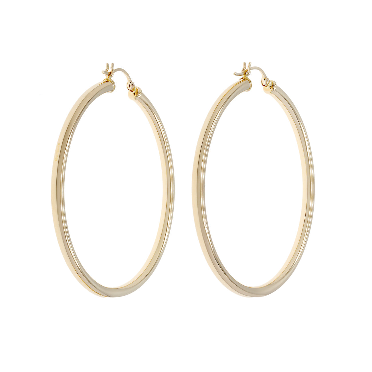 Exclusive 14K Yellow Gold Hoop Earrings — Side View