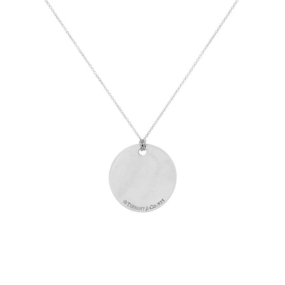Exclusive Tiffany & Co. Sterling Silver Round Notes Pendant Necklace — Side View
