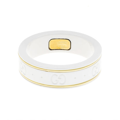 Exclusive Gucci 18K Yellow Gold Zirconia Icon Ring — Side View