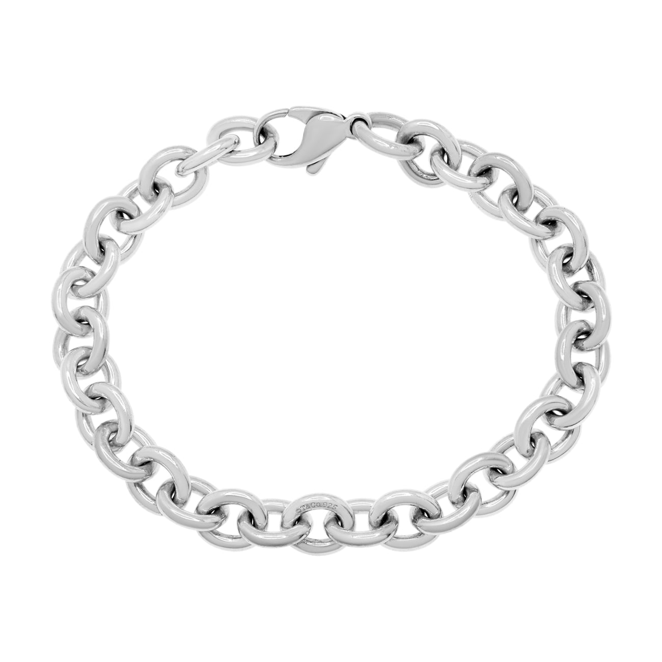 Exclusive Tiffany & Co. Sterling Silver Link Bracelet — Front View