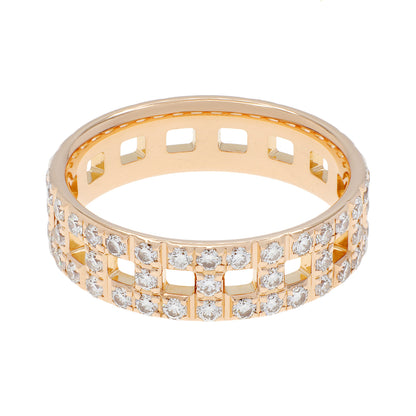 Exclusive Tiffany & Co. 18K Yellow Gold Diamond T True Wide Ring — Side View