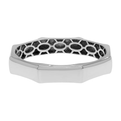 Exclusive 14K White Gold Octagonal 4.0mm Ring — Side View