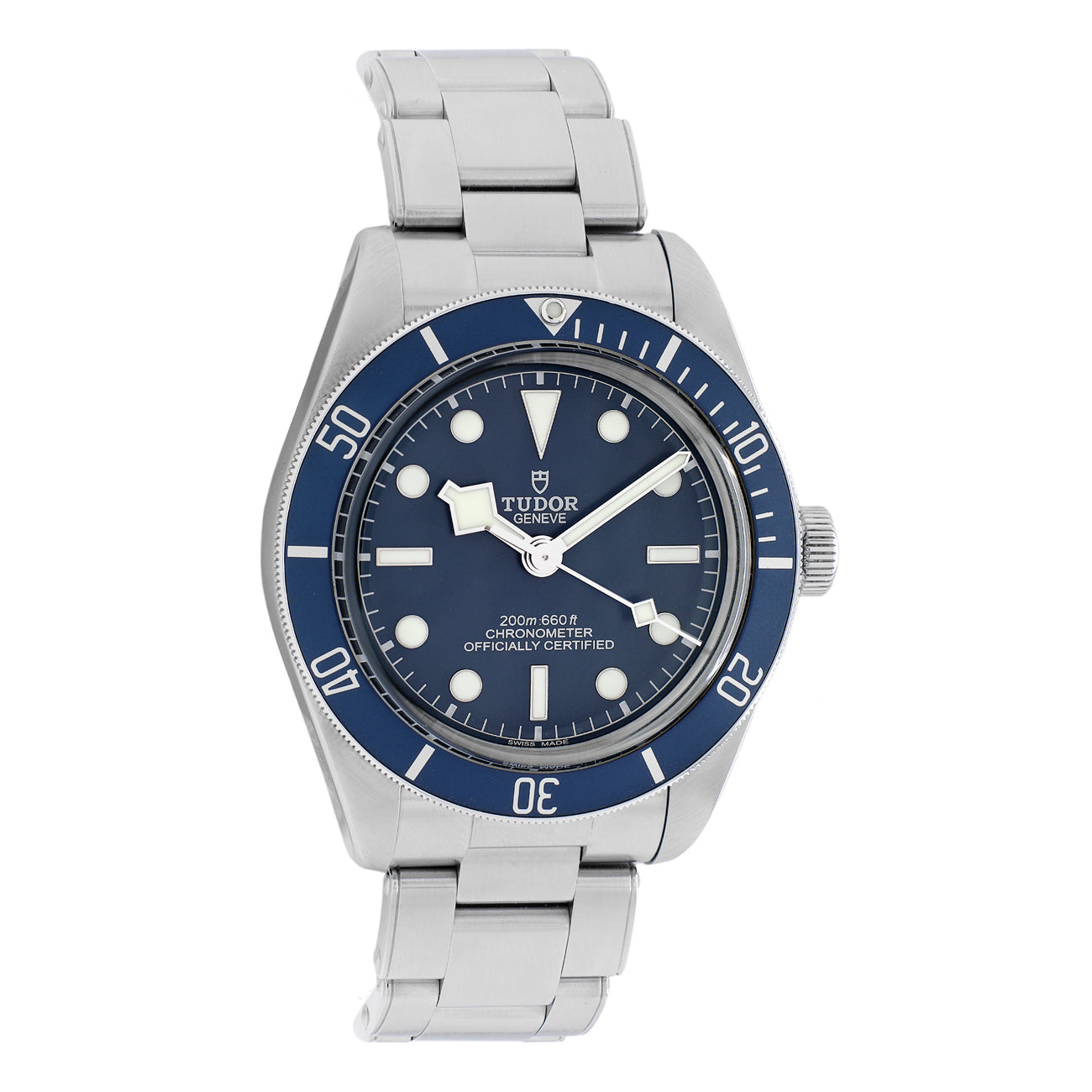 Exclusive Tudor Stainless Steel Black Bay Fifty-Eight 79030B — Front View