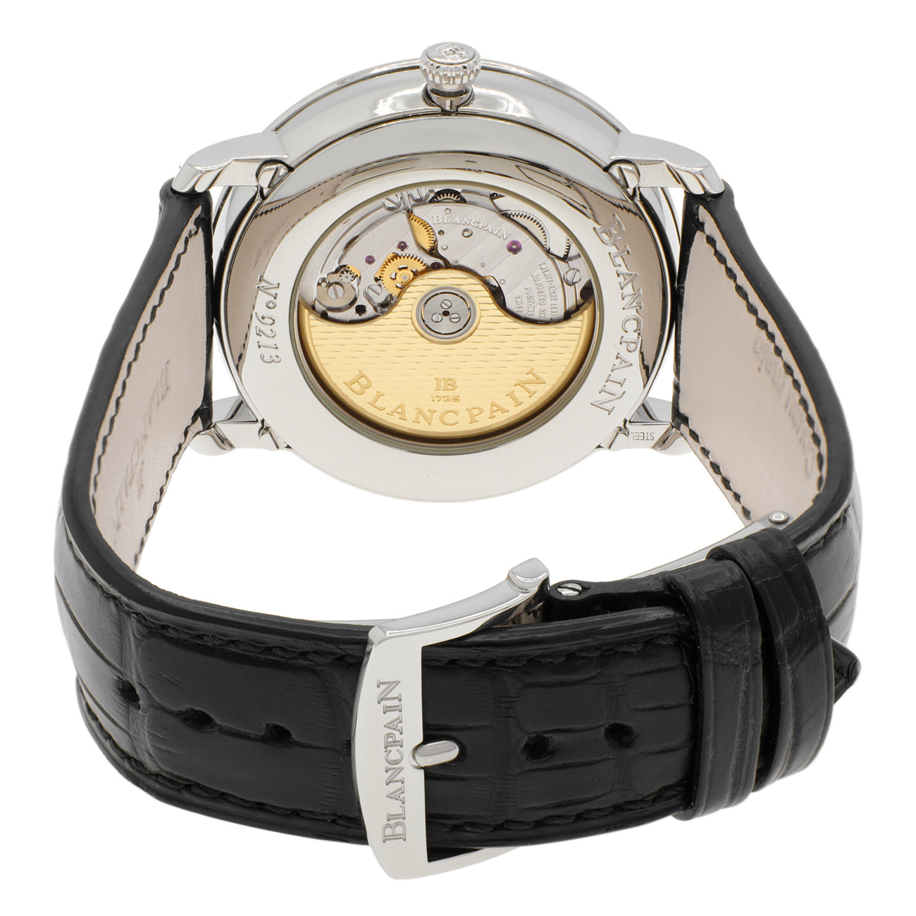 Exclusive Blancpain Stainless Steel Villeret Quantieme Complet 6654a-1127-55b — Side View