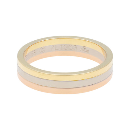 Exclusive Cartier 18K White Yellow Rose Gold Vendome Louis Cartier Wedding Band Ring — Side View