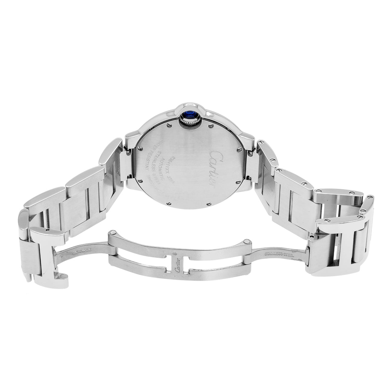 Exclusive Cartier Stainless Steel Ballon Bleu 36mm W6920046 — Top View