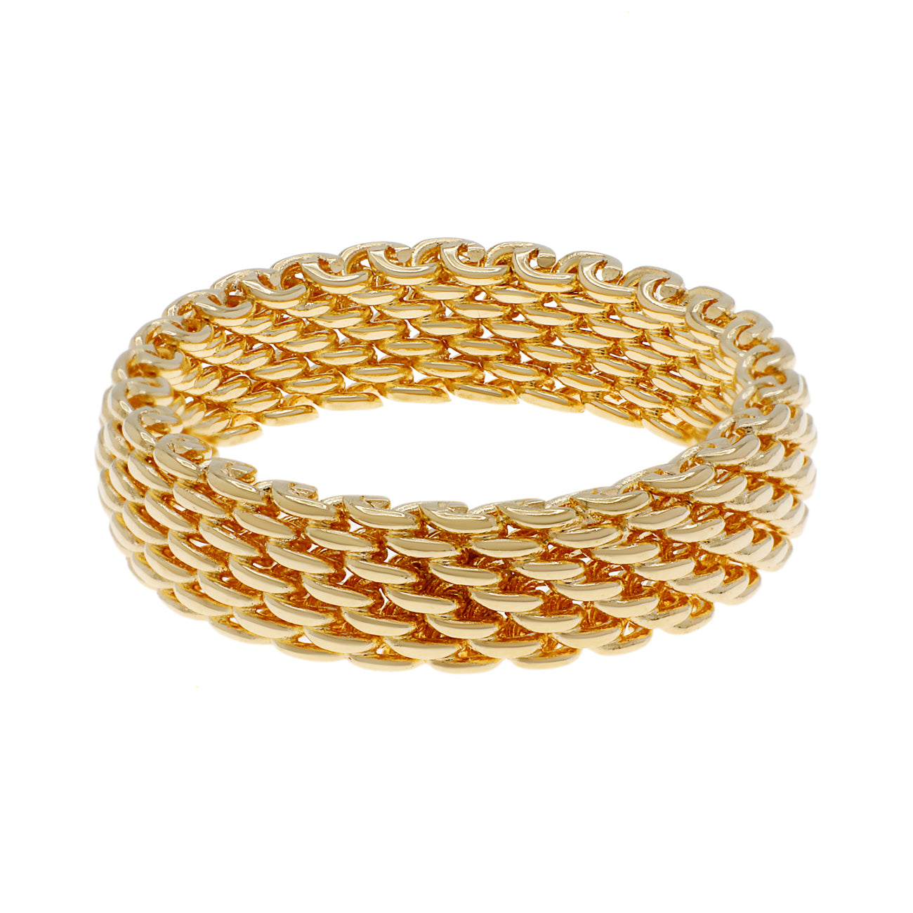 Exclusive Tiffany & Co. 18K Yellow Gold Somerset Band Ring — Side View