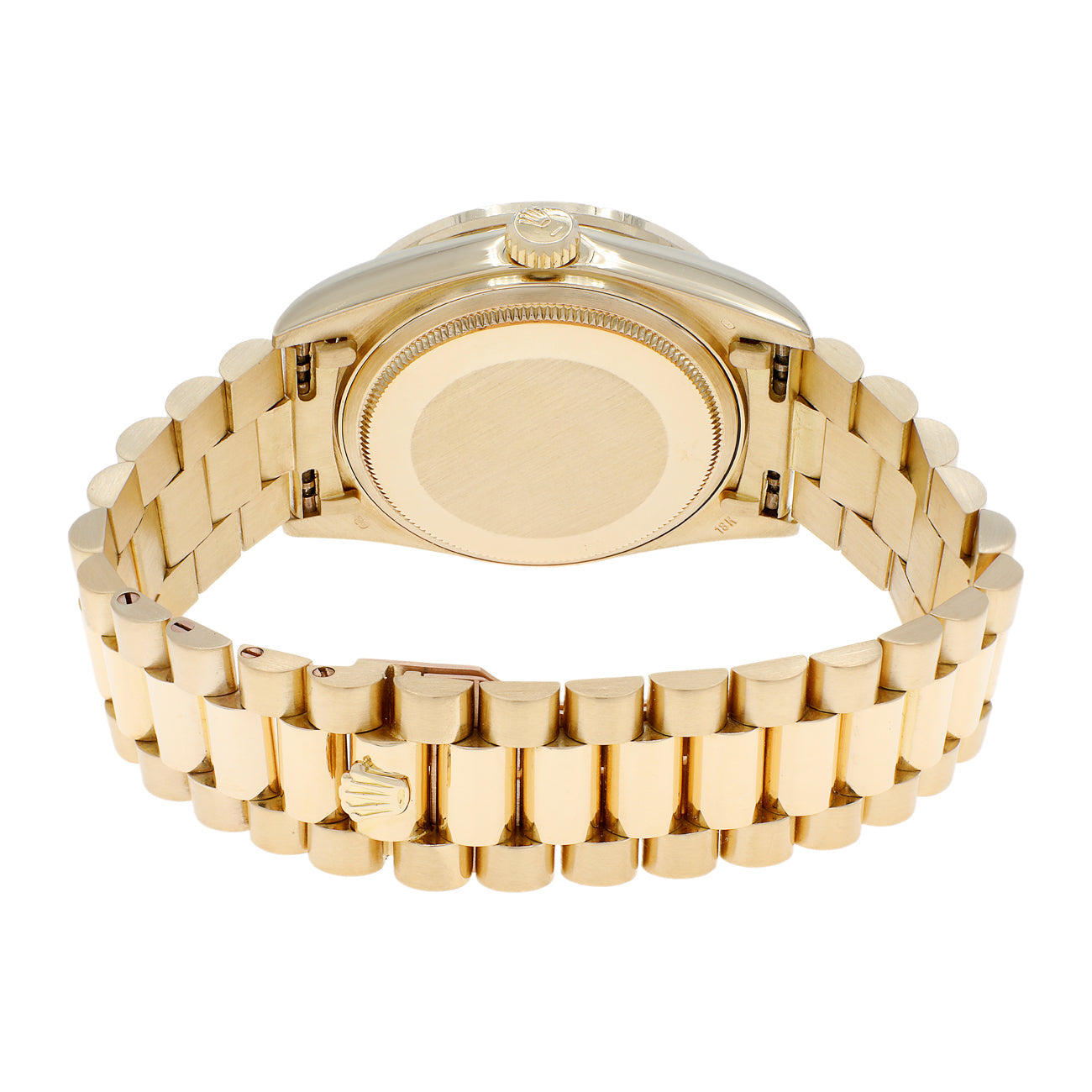 Exclusive Rolex 18K Yellow Gold Diamond Day-Date President 18038 — Side View