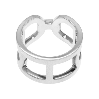 Exclusive Hermes Sterling Silver Medium Ever Chaine D'Ancre Ring — Side View