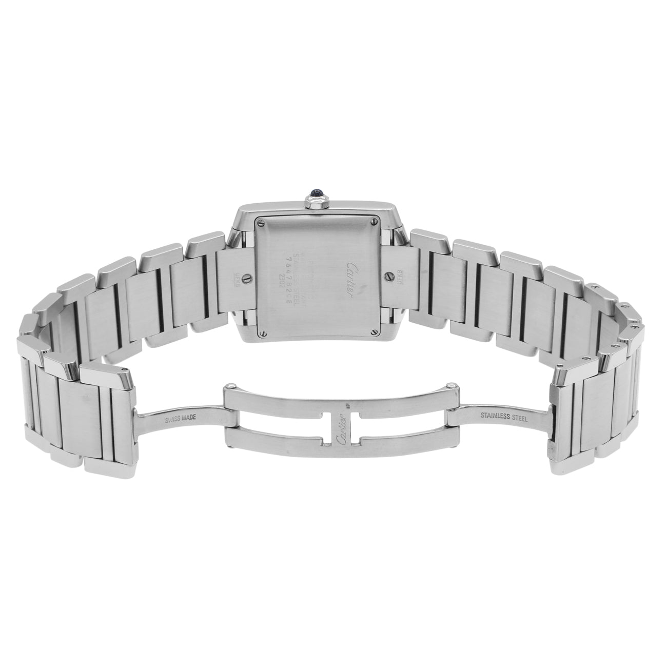 Exclusive Cartier Stainless Steel Tank Francaise Automatic W51002Q3 — Top View